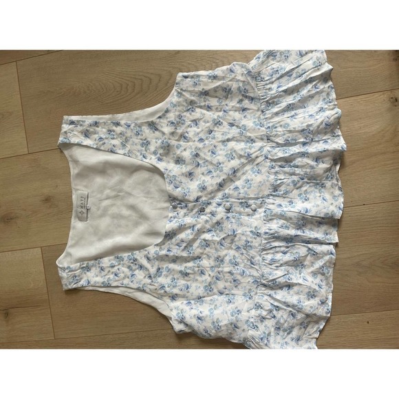 WAYF Women's Floral Ruffled Summer  Top Blouse Size L - Picture 5 of 5